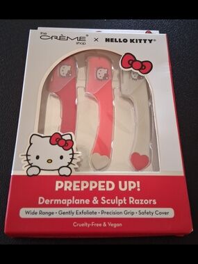 Hello Kitty Pink & White Dermaplane & Sculpt Razor Set